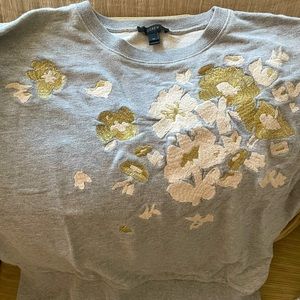 J. Crew M embroidered sweatshirt